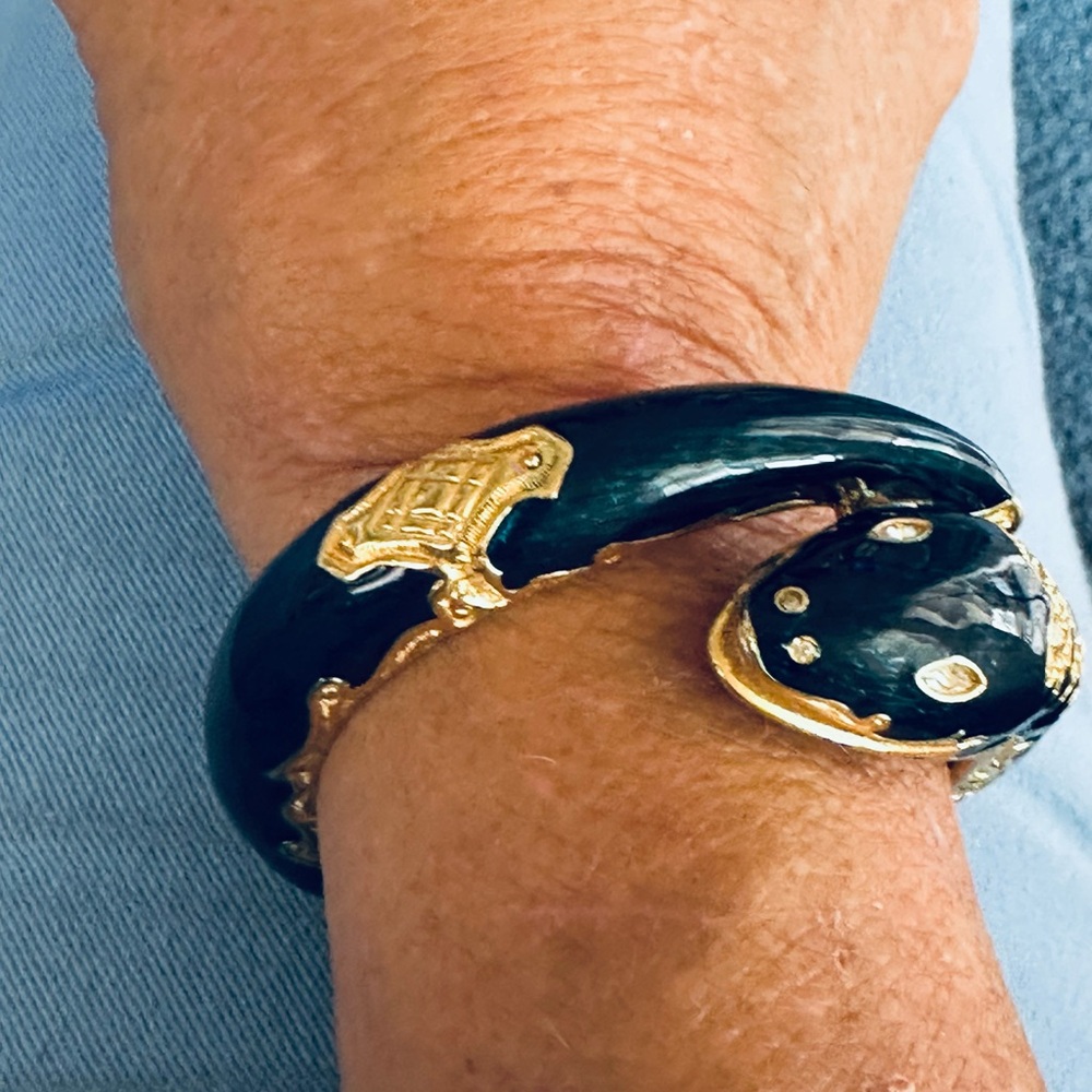 Joan Rivers Snake Bracelet Hinged Vintage